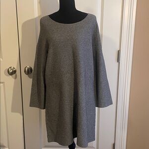 The Row Gray Crew Neck Sweater Dress Size M
